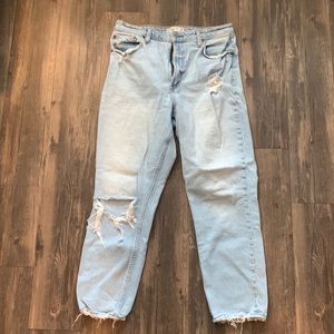 Abercrombie & Fitch Curve Love High Rise Mom Jeans